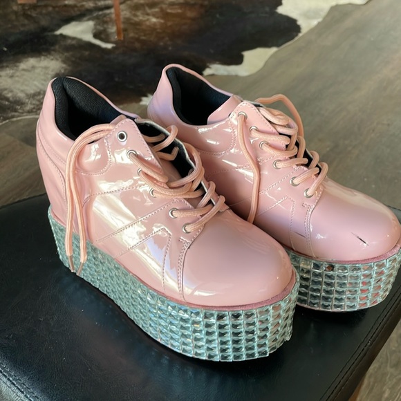 Disco ball rhinestone platform shoes - Picture 1 of 5